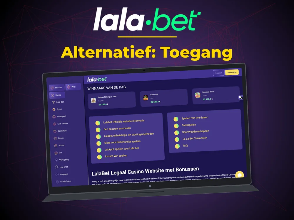 lalabet - Alternatief: Toegang