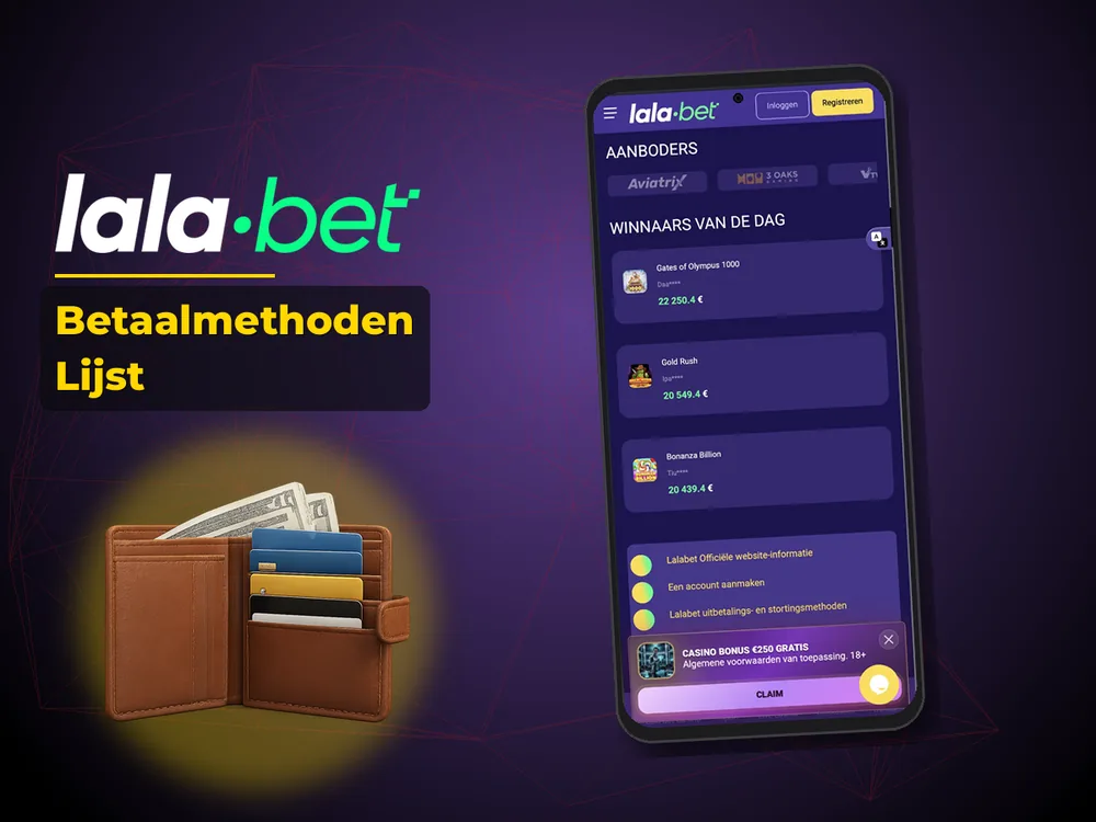 lalabet - Betaalmethoden Lijst